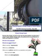 Potential Impacts of Climate Change On Cement Industry: PCA MTC Steering Committee, May 2008