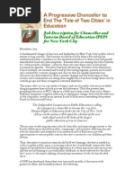 Progressive Chancellor to End the Tale of Two Cities in Education