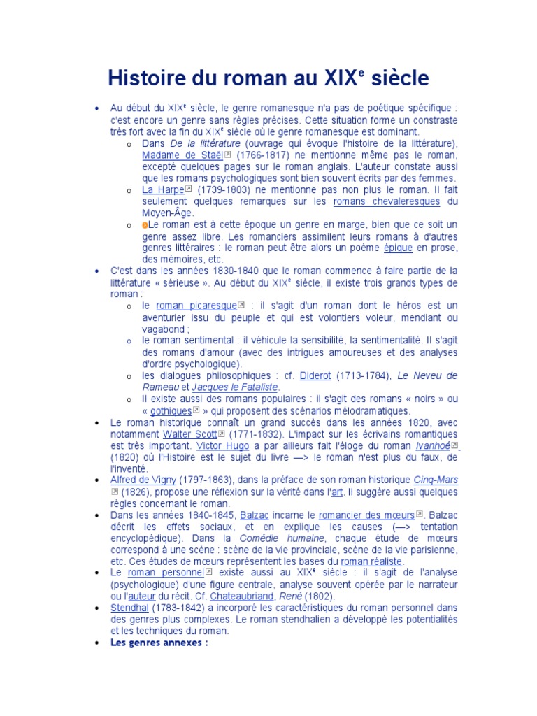 Roman Du 19ème Siècle - Liste Histoire du roman au XIXe siècle | Réalisme (littérature) | Romans