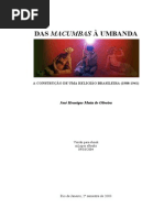 José Henrique Motta de Oliveira - Das Macumbas à Umbanda