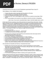 Download Movie Review Disneys FROZEN by RSP SN190200369 doc pdf