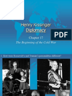 Henry Kissinger Diplomacy: The Beginning of The Cold War
