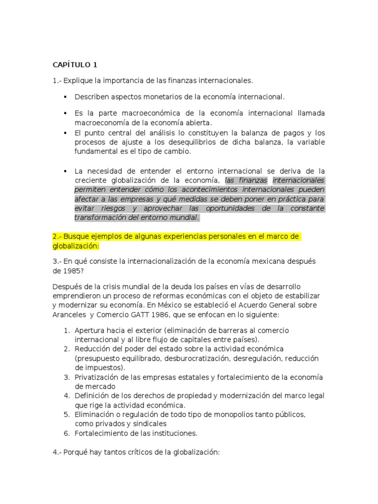 Finanzas Internacionales y Globalización | PDF | Tipo de cambio | Precios