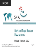 Disk and Tape Backup Mechanisms