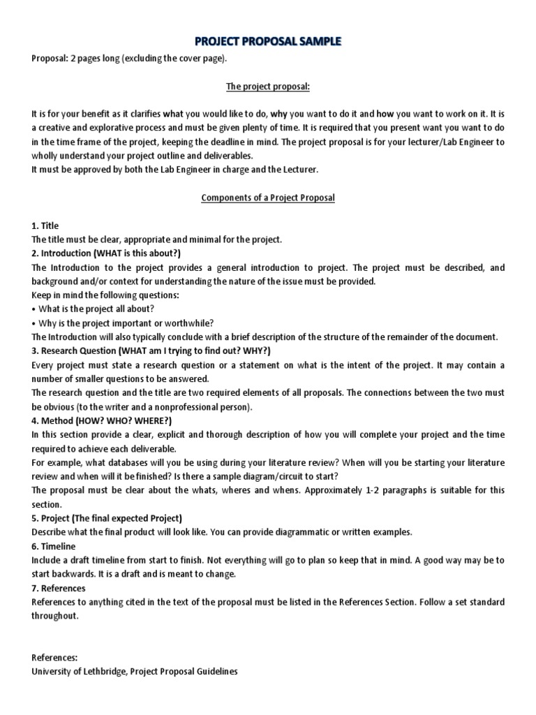 Essential Components of a Project Proposal | PDF | Computing And ...