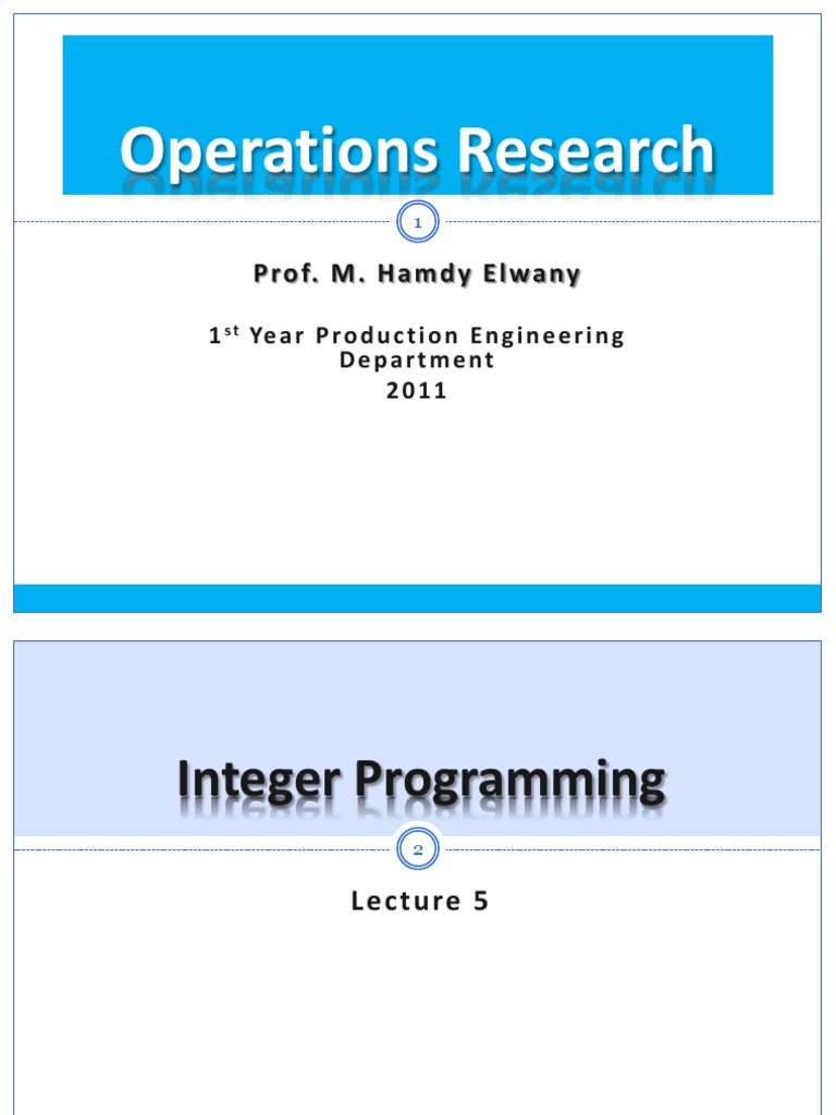 Integer Programming Concepts Explained | PDF | Mathematical ...