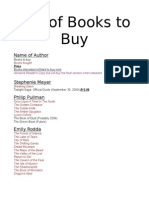 List of Books To Buy