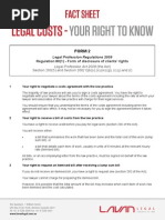 Legal Costs - Your Right To Know (Form 2)