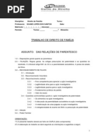 Trabalho Direito de Família -DAS RELAÇÕES DE PARENTESCO docx