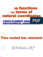 Shape Functions in Terms of Natural Coordinates: Finite Element Analysis in Geotechnical Engineering