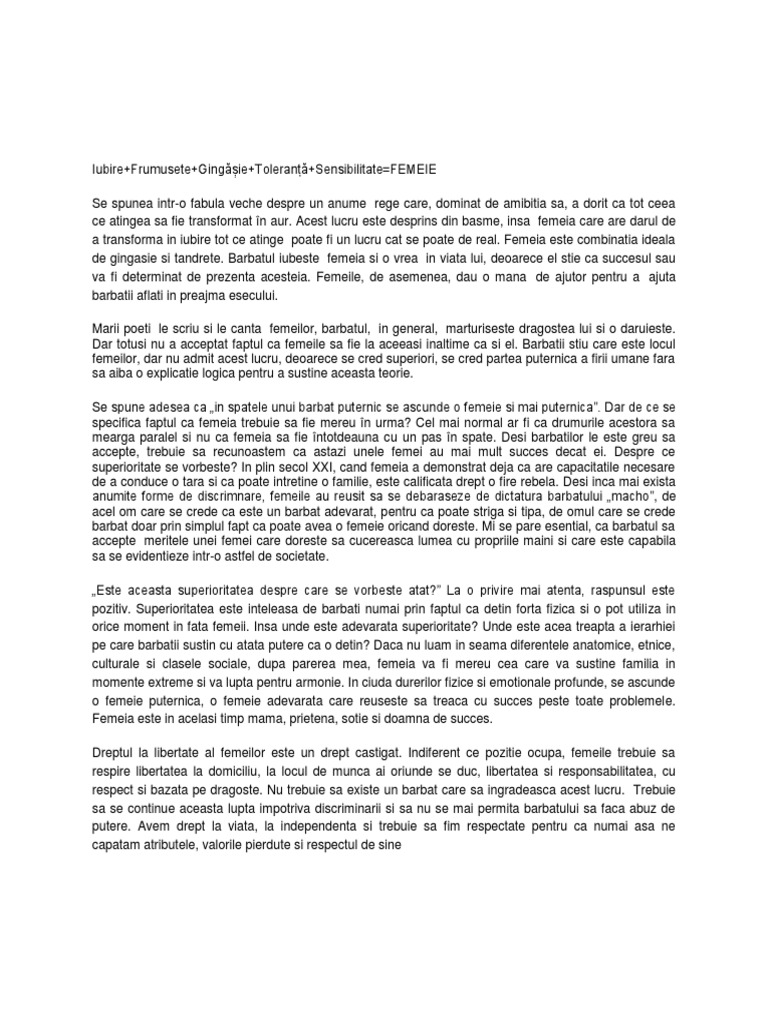 Femeia In Societate