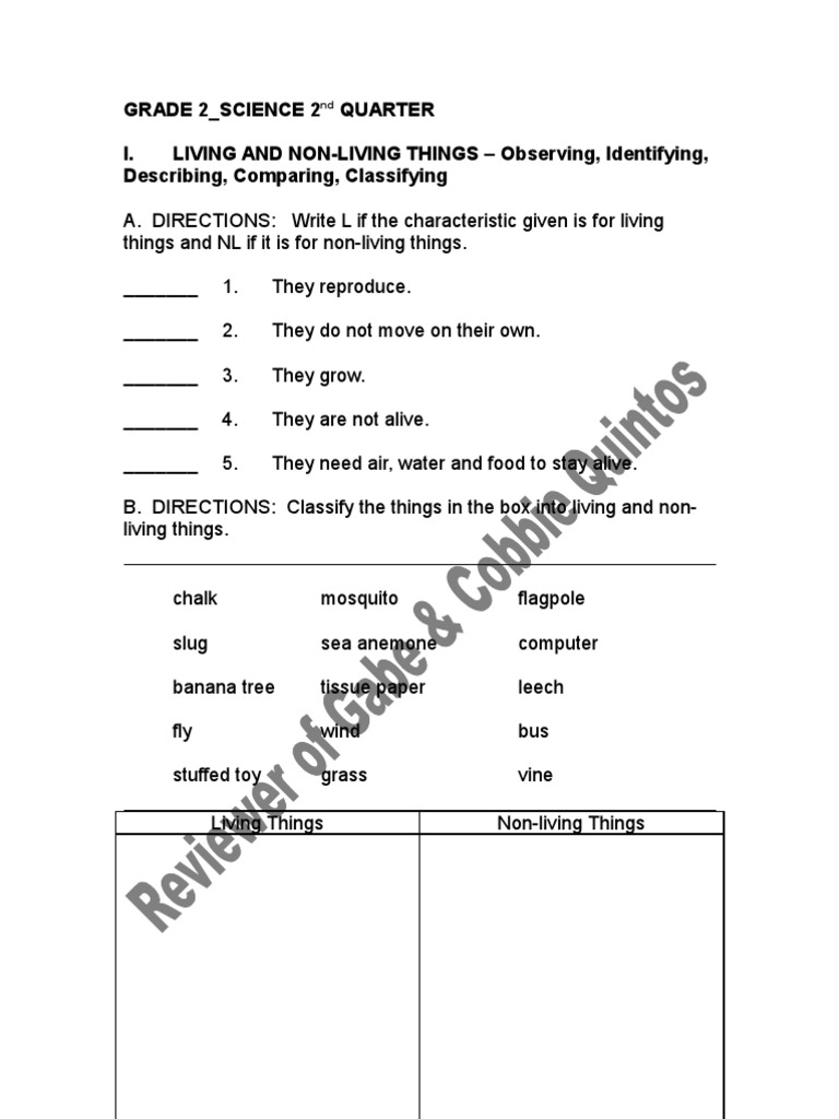 Grade 2 Science: 2nd Quarter Topics | PDF | Mosquito | Plants