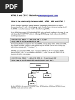 HTML 5 and CSS 3 Notes