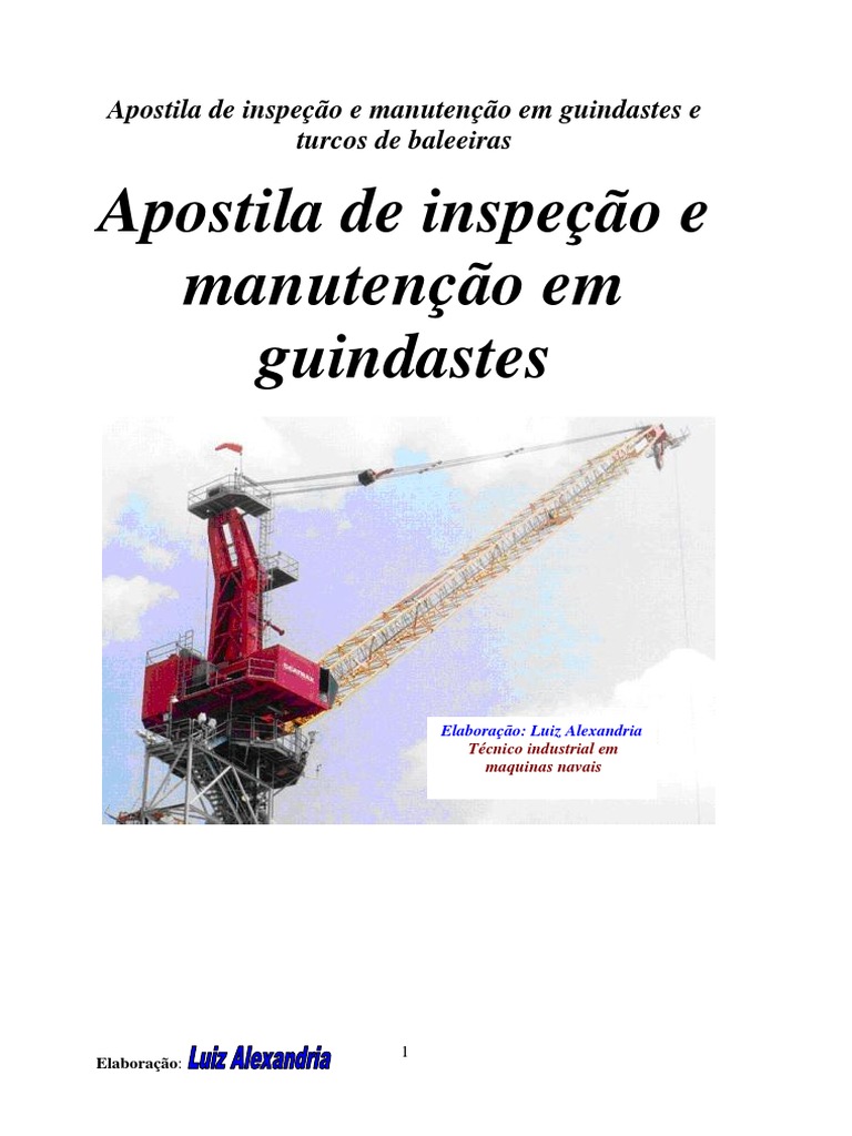 Apostila de Manutenção Guindastes e Baleeiras | PDF | Ímã | Corrosão