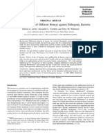 Bactericidal Activity of Different Honeys