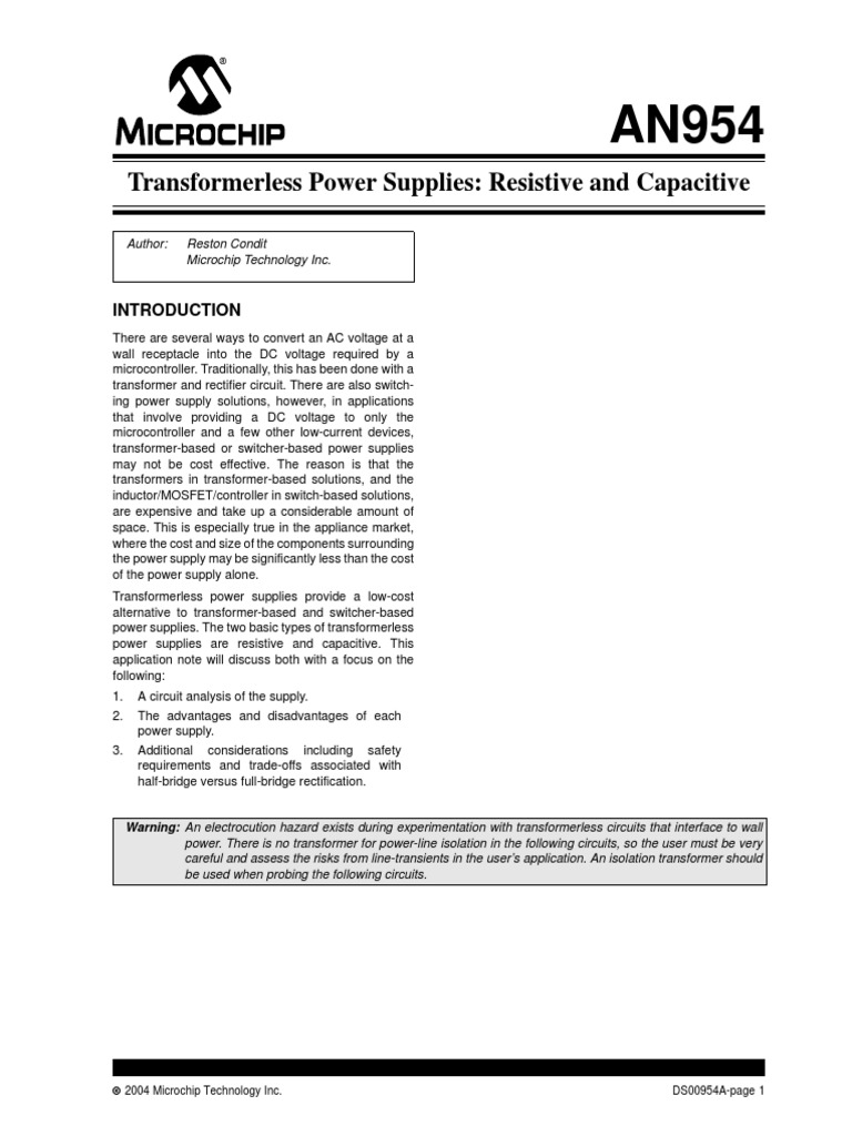 Transformerless Power Supply | PDF | Power Supply | Rectifier