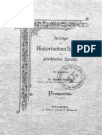 Schanz Beiträge Zur Historischen Syntax Der Griechischen Sprache PDF