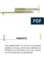 Ambiente Interno y Externo de Las Organizaciones