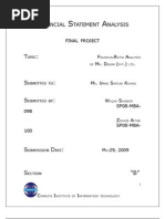 Download Project - Financial Statement Analysis by kashi_87 SN19029040 doc pdf