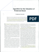 A Simple Algorithm For The Valuation of Preferred Stock