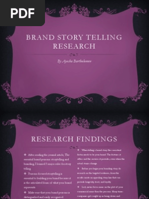 brand story telling research