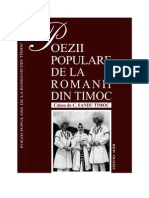 Cristea Sandu - Poezii Populare de La Romanii Din Timoc