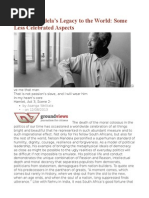 Nelson Mandela’s Legacy to the World  Some Less Celebrated Aspects
