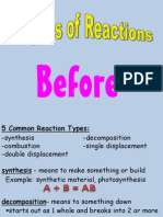 5 Types of Reactions