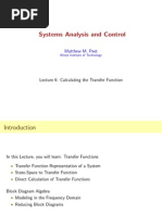 Systems Analysis and Control: Matthew M. Peet