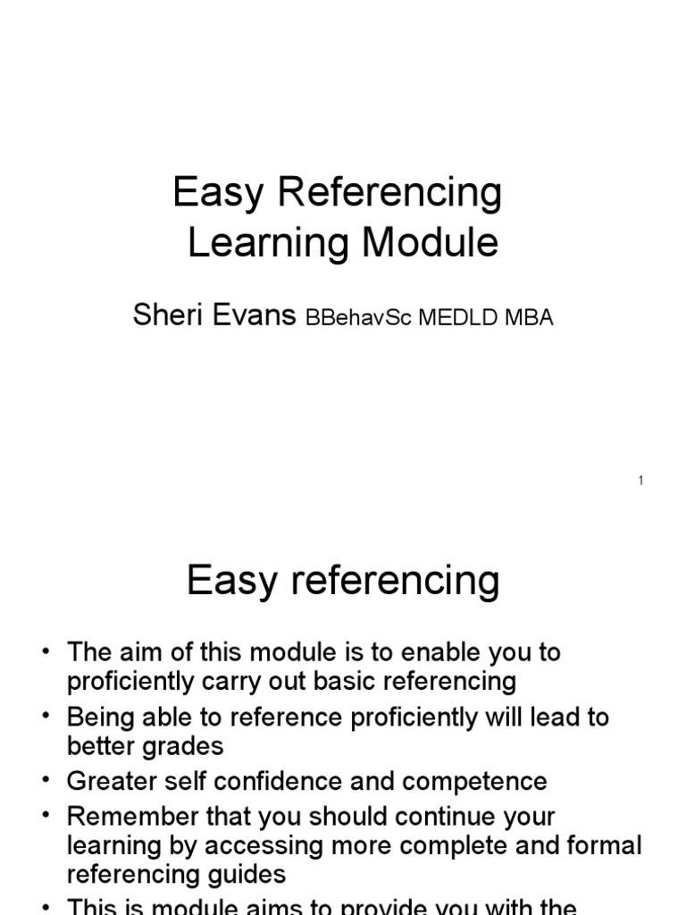 Basic Referencing Guide for Students | PDF | Citation | World Wide Web
