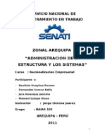 Administracion de La Estructura y Los Sistemas