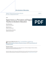 Supervision as a Prevention and Support to Teachers in Inclusive