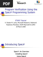 Specsharp Tutorial