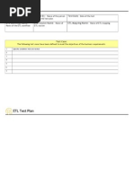 ETL Test Plan Template With Descriptions