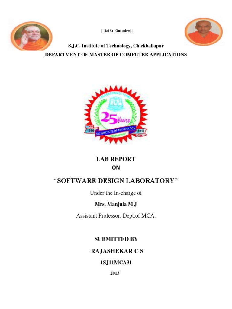 MCA Software Design Lab Report | PDF