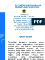 Tantangan Pemerintah Daerah Dalam Menghadapi Implementasi Ruu Asn