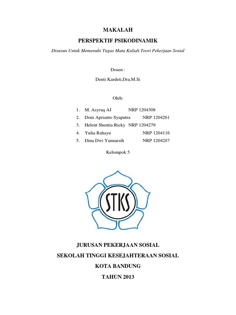 MAKALAH PSIKODINAMIK