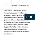 Pengertian Kelajuan, Perpindahan, dan Kecepatan (Fisikanesia