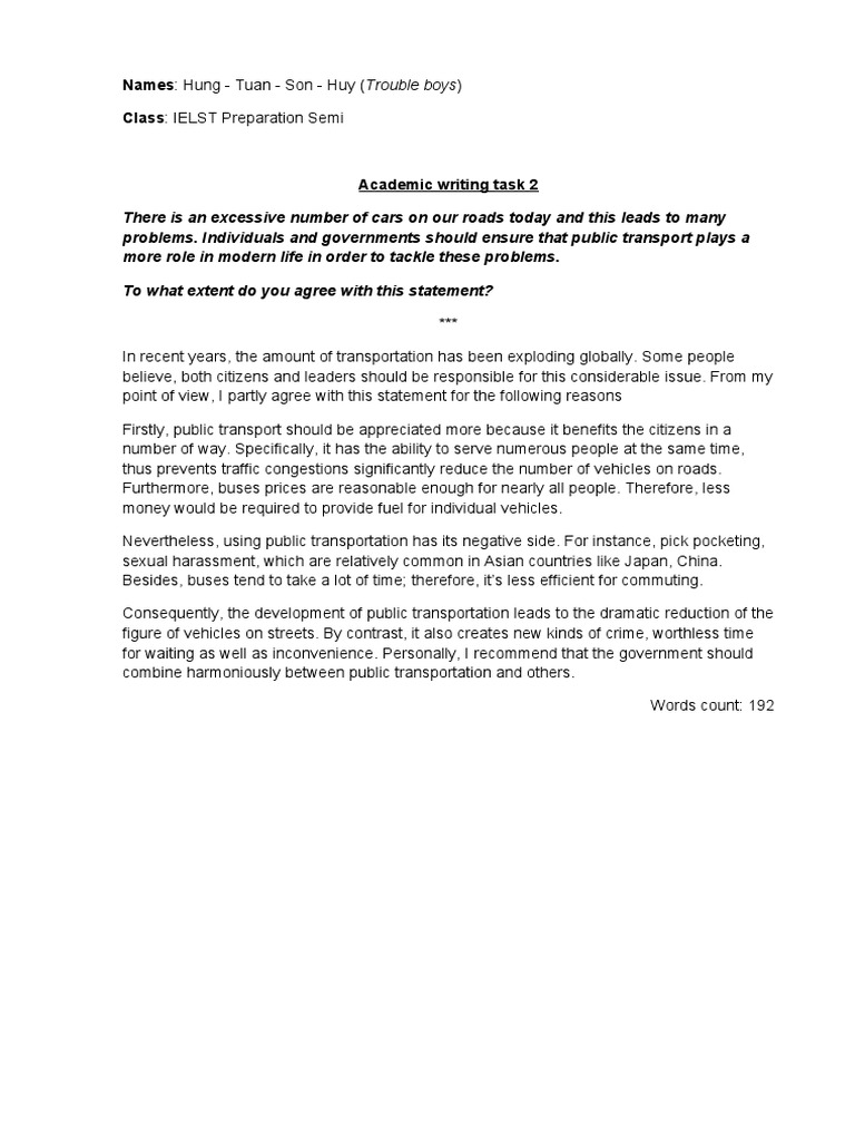 writing task 2 academic