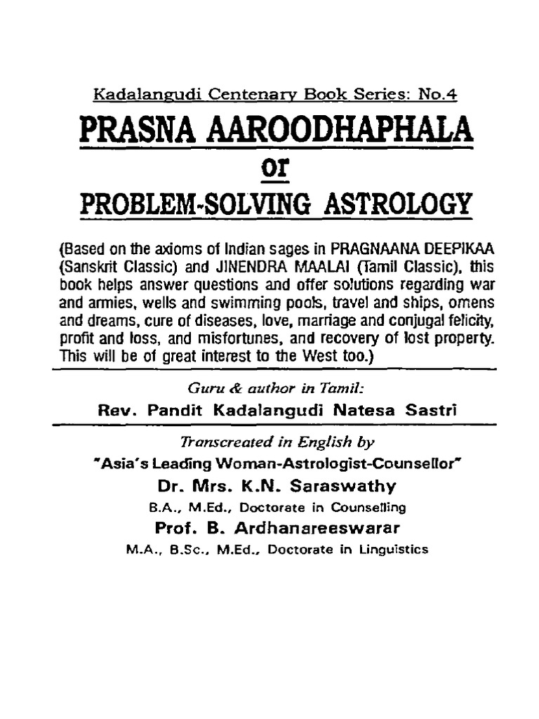 Prasna Astrology Books Pdf