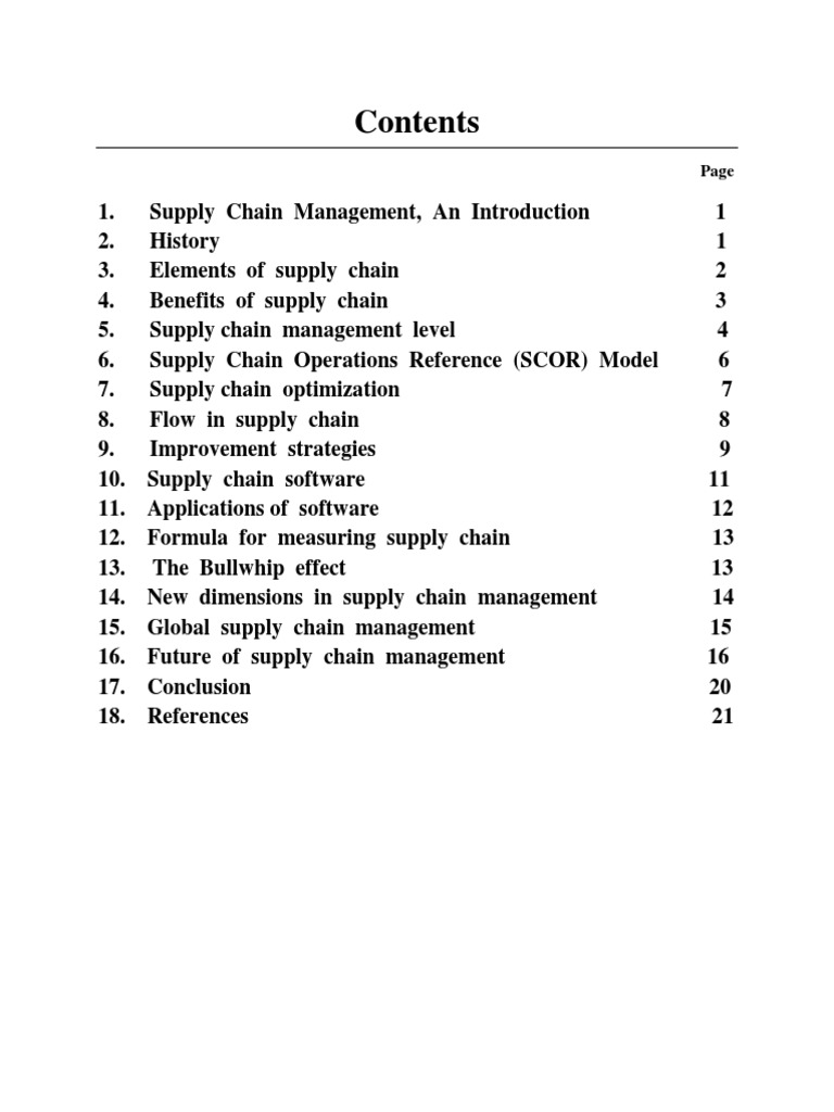 Supply Chain Management Project | PDF