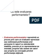 Evaluarea Performantelor