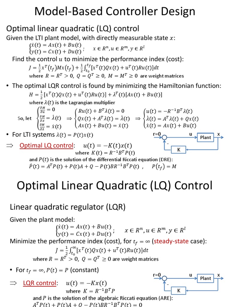 LQR Feedforward PDF Control Theory