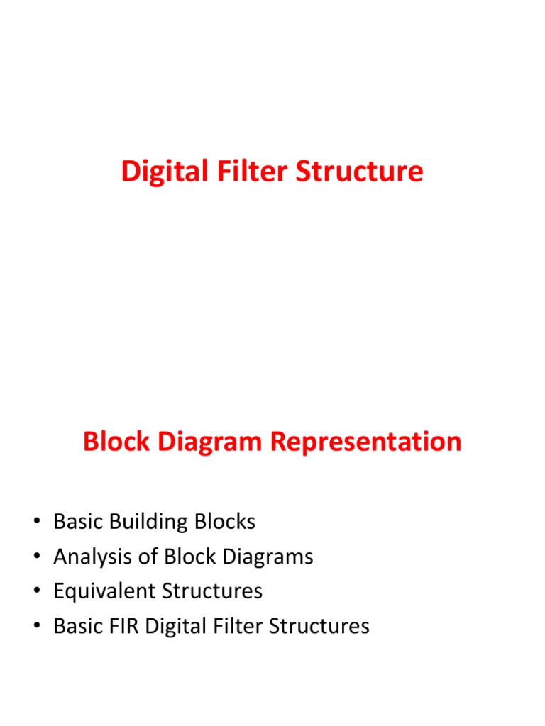 Digital Filter Structure | PDF