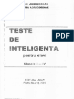 Teste de Inteligență Pentru Elevi Clasele I - IV