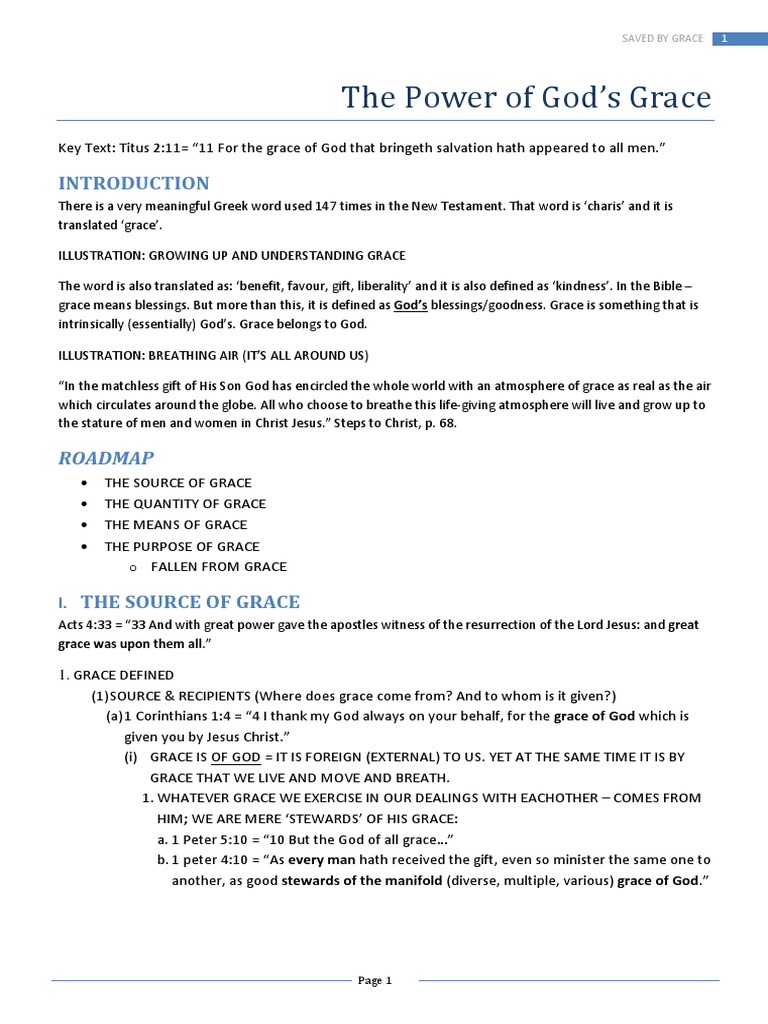 Saved by Grace | PDF | Grace In Christianity | Salvation
