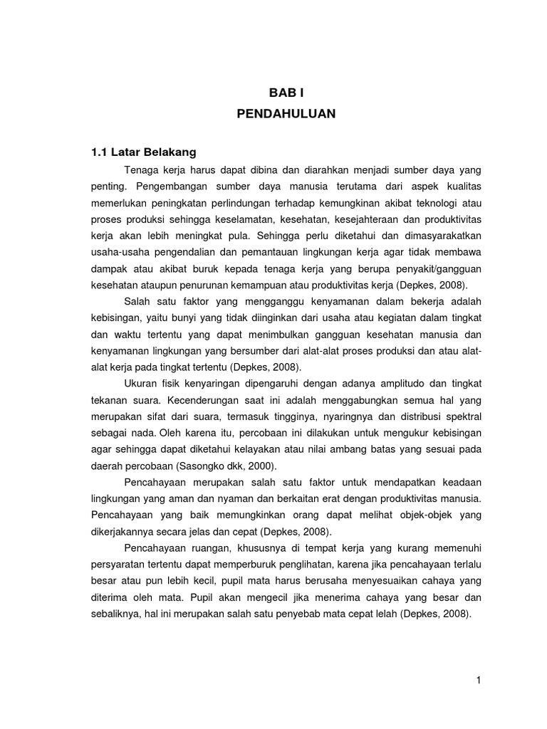 Laporan Kebisingan Dan Pencahayaan