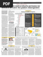 La educación universitaria peruana no destaca ni entre los países emergentes