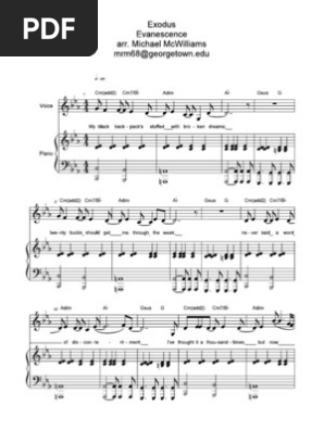 Exodus Evanescence Song Forms Contemporary Music