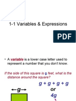 1-1 Variables & Expressions